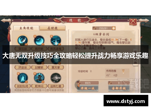 大唐无双升级技巧全攻略轻松提升战力畅享游戏乐趣